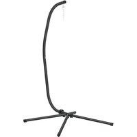 Outsunny Hanging Egg Chair Stand Only, Hammock Chair C-Stand with Hanging Chain, Black