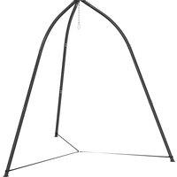 Outsunny Hammock Stand for Hanging Chair Adjustable Height Tripod Hammock Chair Stand Only with Chain, 150 kg Capacity, Black