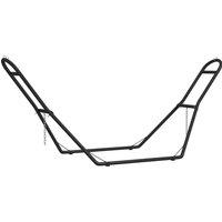 Outsunny 9ft Hammock Stand Adjustable Hammock Frame with Non-Slip Feet for Indoor Outdoor, 250 kg Capacity, Black