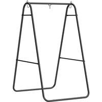 Outsunny Hammock Chair Stand Only 150KG Load Capacity for Indoor Outdoor, Black