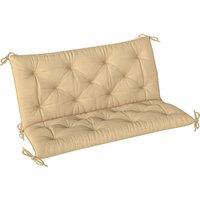 Outsunny Two-Seater Bench Cushion - Khaki