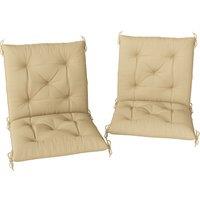 Outsunny Set of Two Outdoor Seat Cushions - Khaki