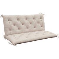 Outsunny Garden Bench Cushion, 2 Seater Swing Chair Cushion, Seat Pad with Ties for Indoor and Outdoor Use, 110 x 120 cm