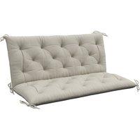 Outsunny Garden Bench Cushion, 2 Seater Swing Chair Cushion, Seat Pad with Ties for Indoor and Outdoor Use, 110 x 120 cm