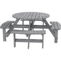 Outsunny 8-Seater Wooden Picnic Set-Fir Wood