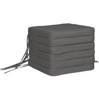 Outsunny Cosy Cushion Collection: Plush Seating Pads for Alfresco Lounging, 42x42x5cm, Slate Grey Aosom UK