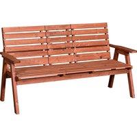 Outsunny Garden Wooden Convertible 2-3 Seater Bench or Companion Chair Loveseat Patio Partner Bench with Middle Table
