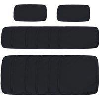 Outsunny Garden Rattan Sofa Cushion Polyester Cover Replacement Outdoor- No Cushion Included Dark Grey