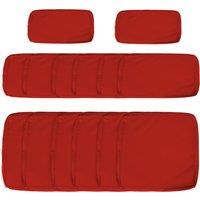 Outsunny Set of 14 Outdoor Cushion Covers - Red