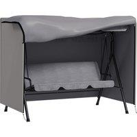 Outsunny 205 x 124cm Three-Seater Swing Chair Protective Cover Grey Aosom UK