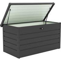 Outsunny 311L Galvanised Steel Garden Storage Box - Dark Grey