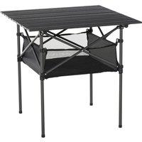Folding Camping Table with Mesh Storage Bag Lightweight Aluminum Picnic Desk,Roll Up Tabletop with Carring Bag by Outsunny Aosom UK