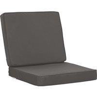 Outsunny Set of 2 Garden Seat and Back Cushion Set, Replacement Cushions for Outdoor Furniture w/ Seat Cushion & Back Cushion, Dark Grey Aosom UK