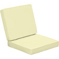 Outsunny Set of 2 Garden Seat and Back Cushion Set, Replacement Cushions for Outdoor Furniture with Seat Cushion and Back Cushion, Cream White