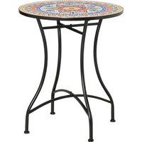 Outsunny Φ60cm Mosaic Outdoor Patio Table - Red
