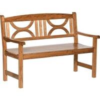 Outsunny 2-Seater Chair, Wooden Garden Bench, Outdoor Patio Loveseat for Yard, Lawn, Porch, Natural Aosom UK
