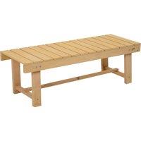 Outsunny 2-seater Outdoor Indoor Garden Wooden Bench Patio Loveseat Fir 110L x 38W cm (5pc)