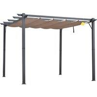 Outsunny 3 X 3 Meter Aluminium Pergola Canopy Gazebo Awning Outdoor Garden Sun Shade Shelter Marquee Party BBQ Aosom UK