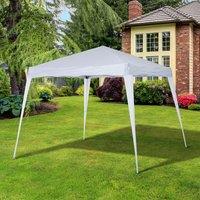 Outsunny 3 x 3 m Slant Leg Pop Up Canopy Tent with Carry Bag, Height Adjustable Party Shelter for Outdoor Events, Garden, Patio, White Aosom UK