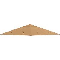 Outsunny 3 x 3 m Gazebo Canopy Replacement Cover, Garden Gazebo Roof Replacement with Drain Holes, TOP COVER ONLY, Beige