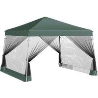 Outsunny 3.6m x 3.6m Pop Up Steel Frame Garden Gazebo Green