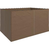 Outsunny Set of Four 3 x 4m Gazebo Replacement Walls - Dark Brown