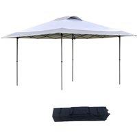 Outsunny 4 x 4m Pop-up Canopy Gazebo Tent with Roller Bag & Adjustable Legs Outdoor Party, Steel