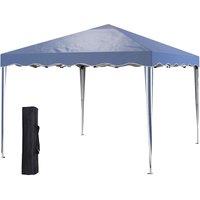 Outsunny Waterproof 3x3m Pop Up Gazebo, Quick Setup Outdoor Party Tent, Waterproof with Carry Bag, Blue Aosom UK