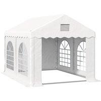 Outsunny 4 x 3 m Gazebo Canopy Party Tent with 4 Removable Side Walls and Windows for Outdoor Event,