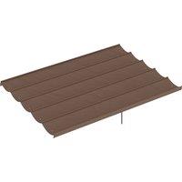 Outsunny Retractable Pergola Cover, 3.5 x 2.6 m Replacement Canopy Fabric for 4 x 3 m Frame, Roof Top Only, Brown