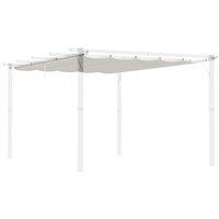 Outsunny Retractable Pergola Shade Cover, Replacement Canopy for 4 x 3 (m) Pergola, Retractable Roof, Cream White