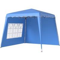 Outsunny 2.4 x 2.4m UV50+ Pop Up Gazebo - Blue