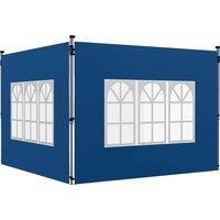 Outsunny Set of 2 Gazebo Side Panels - Blue