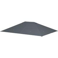 Outsunny Gazebo Canopy Replacement Cover 3 x 4m, Top Cover Only, Water-Resistant, Dark Grey Aosom UK