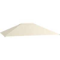 Outsunny 3 x 4m Gazebo Canopy Replacement Cover, Gazebo Roof Replacement (TOP COVER ONLY), Cream White