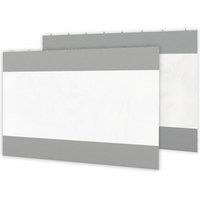 Outsunny 3x2m Pergola Side Panels with Large Window, 2 Pack Gazebo Side Curtains Replacement, Grey