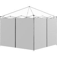 Outsunny Gazebo Side Panels, 2 Pack Sides Replacement, for 3x3(m) or 3x6m Pop Up Gazebo, with Zipped Doors, Light Grey