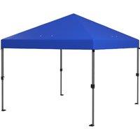 Outsunny Waterproof 3 x 3(m) Pop Up Gazebo, 1 Person Easy up Marquee Party Tent w/ 1-Button Push, Adjustable Straight Legs, Stakes, Ropes Aosom UK
