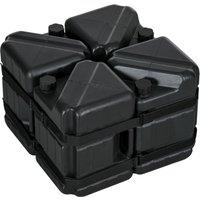 Outsunny HDPE Gazebo Weights Set of 4, Water or Sand Filled Weights for Gazebo Legs, with Built-in Handles and Secure Straps