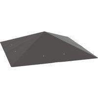 Outsunny 3 x 3(m) Gazebo Canopy Replacement Cover, Garden Gazebo Roof Replacement with Drain Holes, 370g/?, UPF30+, TOP COVER ONLY, Grey
