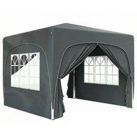 Outsunny 3 x 3m Pop-Up Gazebo Shelter, with Accessories - Dark Grey