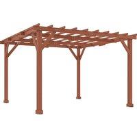 Outsunny 3.3 x 3.3(m) Wooden Pergola Kit, Graden Pergola Gazebo Grape Trellis with Stable Structure for Climbing Vines, Flowers
