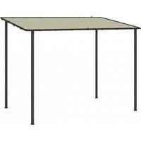 Outsunny 3 x 2 m Lean to Garden Pergola, Metal Frame Gazebo Pergola with UPF30+ Protection, Sloped Roof, Drainage Holes, Cream