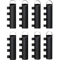 Outsunny 8 Pack Gazebo Sand Weights Bags, 40 kg 600D Heavy Duty Sand Bags Sandbags for Canopy Tent Legs, Without Sand, Black
