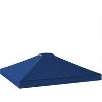 Outsunny Gazebo Roof Replacement UV50+ Waterproof Pop Up Canopy Cover with 8 Drainage Holes 3 x 3 m Blue