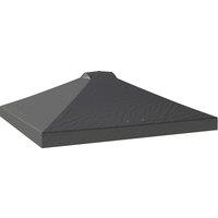 Outsunny Gazebo Roof Replacement UV50+ Waterproof Pop Up Canopy Cover with 8 Drainage Holes 3 x 3 m Dark Grey