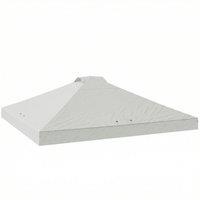 Outsunny Gazebo Roof Replacement UV50+ Waterproof Pop Up Canopy Cover with 8 Drainage Holes 3 x 3 m White