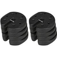 Outsunny 48KG Gazebo Weights Set of 8, Weights for Gazebo Legs with Reinforce Pins and Carry Belt, for Canopies Marquees Tents