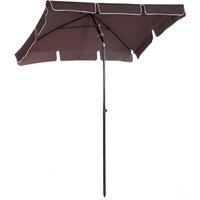 Outsunny Aluminum Umbrella Parasol-Brown