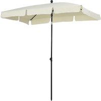 Outsunny Aluminium Sun Parasol, Garden Patio Umbrella with Tilt Mechanism, 2M x 1.25M, Cream White